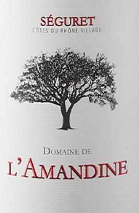 Domaine de l'Amandine Côtes du Rhône Villages Séguret 2018  - Lebensmittelkennzeichnung hier klicken