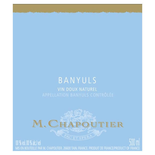 M. Chapoutier Banyuls AOC 2013,  0,5l  -  Lebensmittelkennzeichnung hier klicken