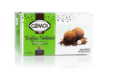Cemoi Trüffelkonfekt Pralinen mit Haselnuss-Splittern, Frankreich - 200 g