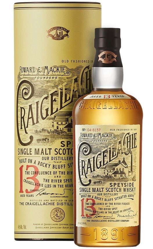 13 Year Old Speyside Single Malt Scotch Whisky Craigellachie –Lebensmittelkennzeichnung hier klicken